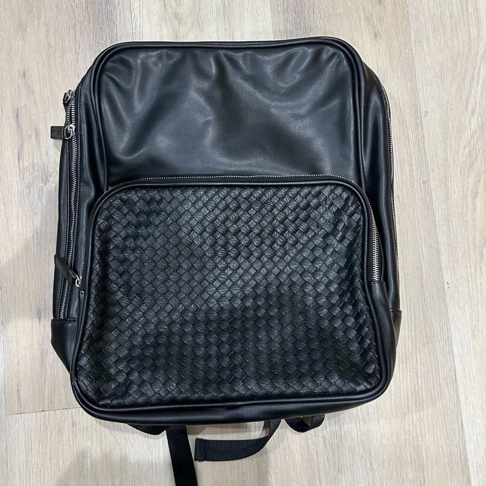 Faux leather backpack